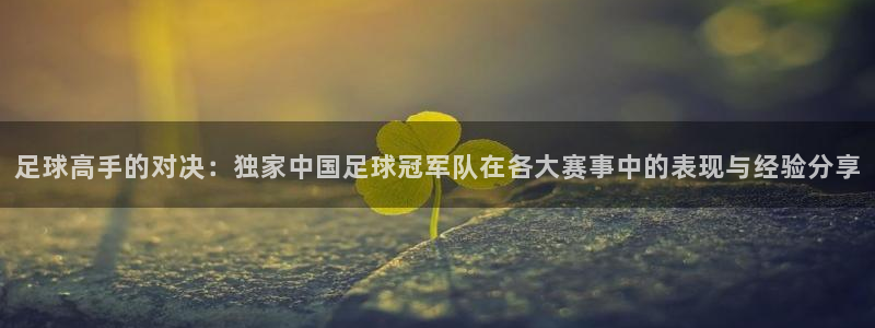 足球高手的对决：独家中国足球冠军队在各大赛事中的表现与经验分享